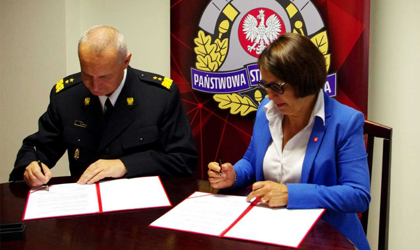 Podpisanie porozumienia z Komendantem Głównym Państwowej Straży Pożarnej